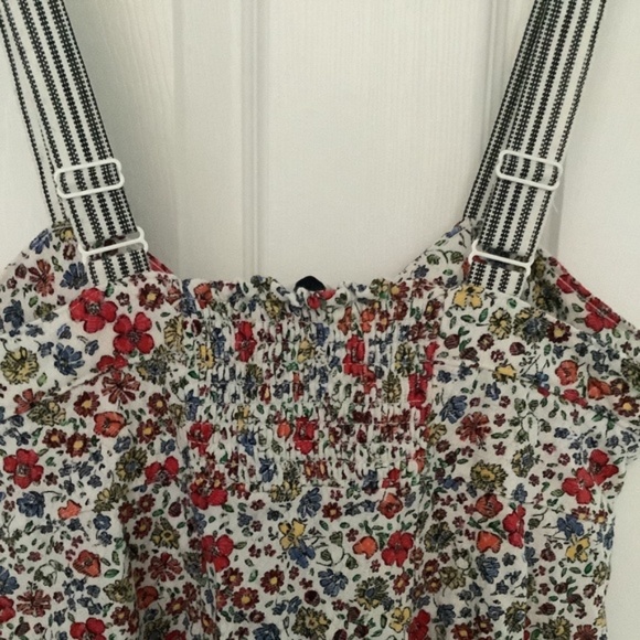 Anthropologie Postmark Floral Button-Down Corset Top w/ Striped Straps S NEW - Picture 8 of 10
